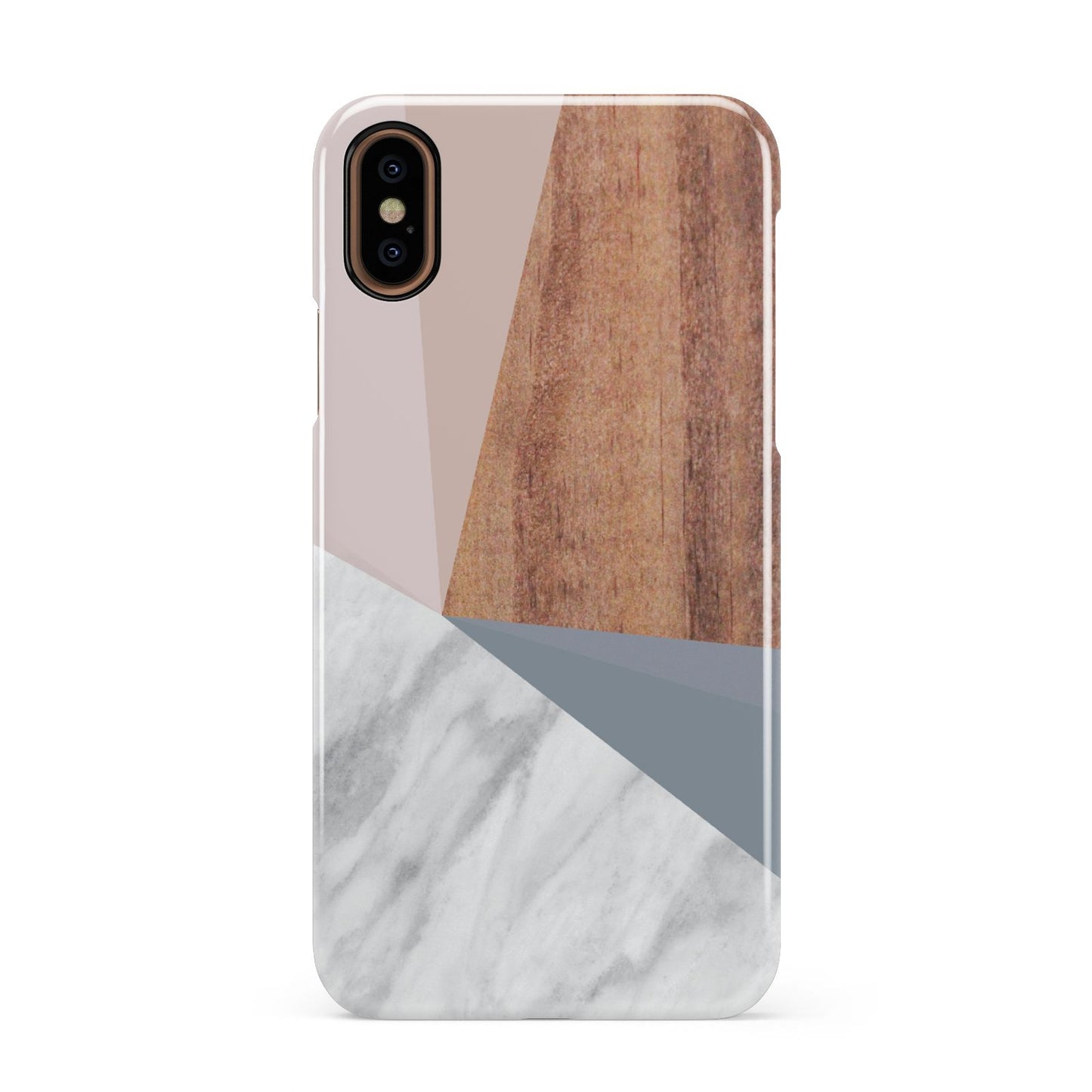 Marble Wood Geometric 1 Apple iPhone XS 3D Snap Case