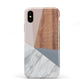 Marble Wood Geometric 1 Apple iPhone XS 3D Tough