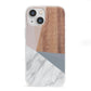 Marble Wood Geometric 1 iPhone 13 Mini Clear Bumper Case