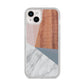 Marble Wood Geometric 1 iPhone 14 Plus Glitter Tough Case Starlight