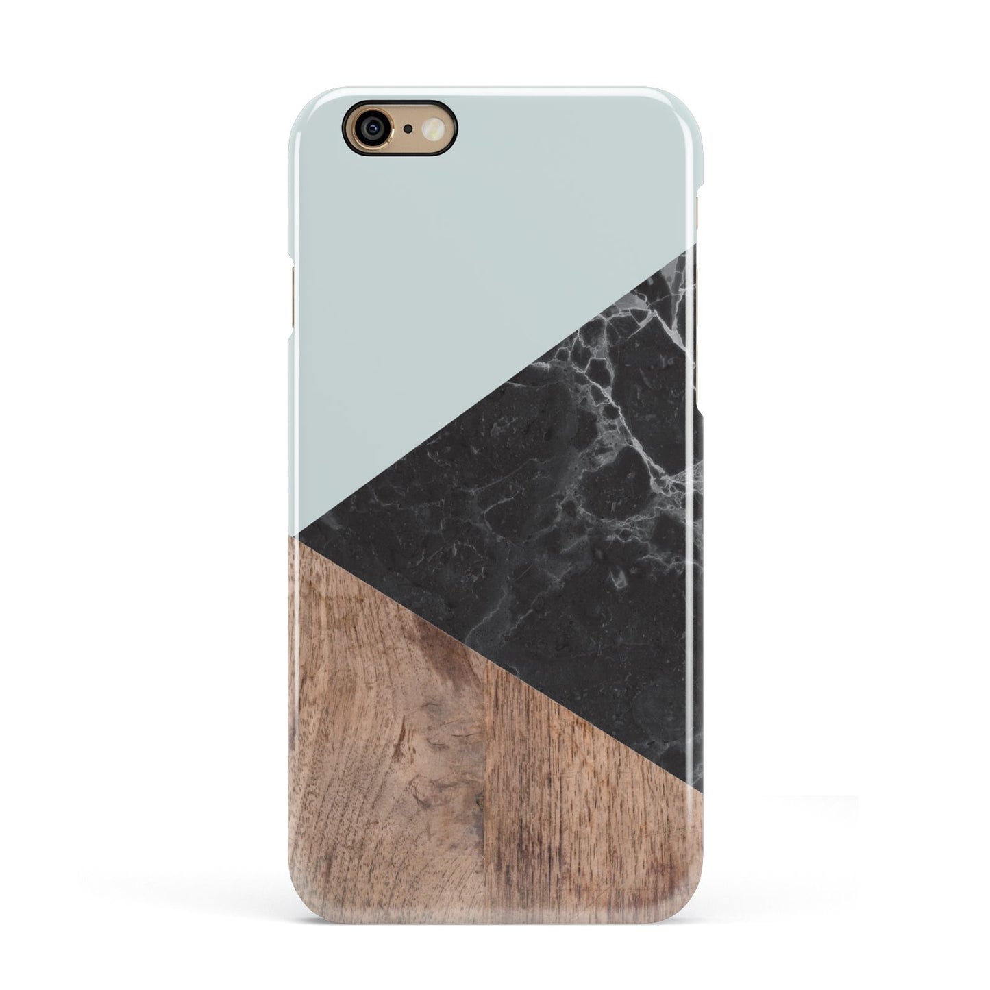 Marble Wood Geometric 2 Apple iPhone 6 3D Snap Case