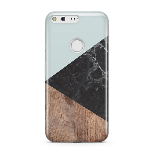 Marble Wood Geometric 2 Google Pixel Case