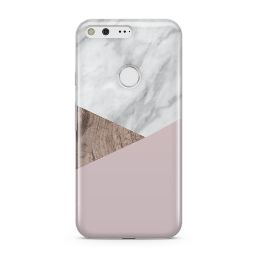 Marble Wood Geometric 3 Google Pixel Case