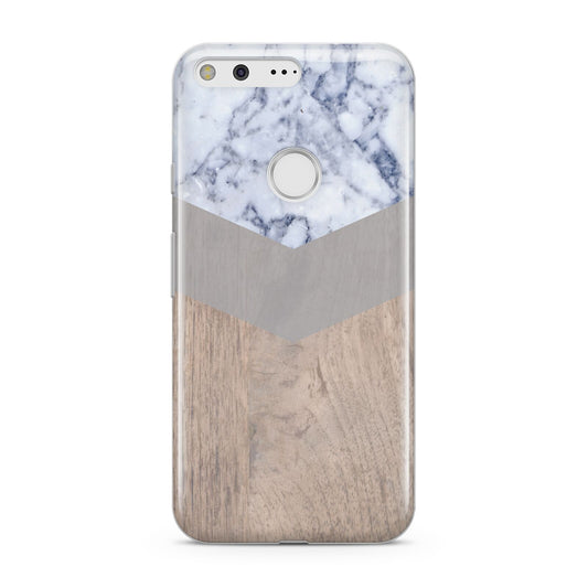 Marble Wood Geometric 4 Google Pixel Case