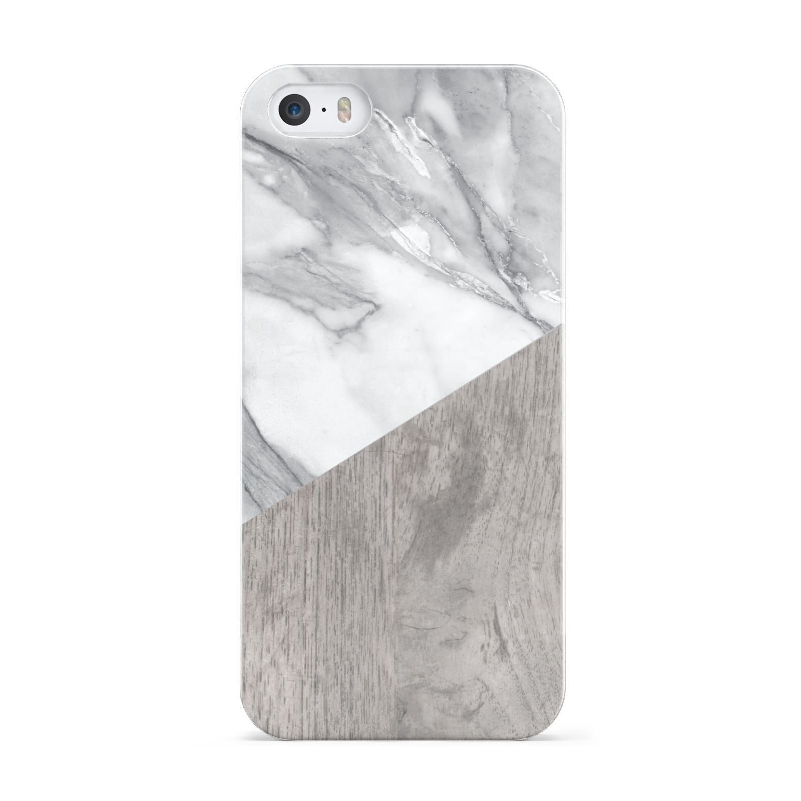 Marble Wood Geometric 5 Apple iPhone 5 Case