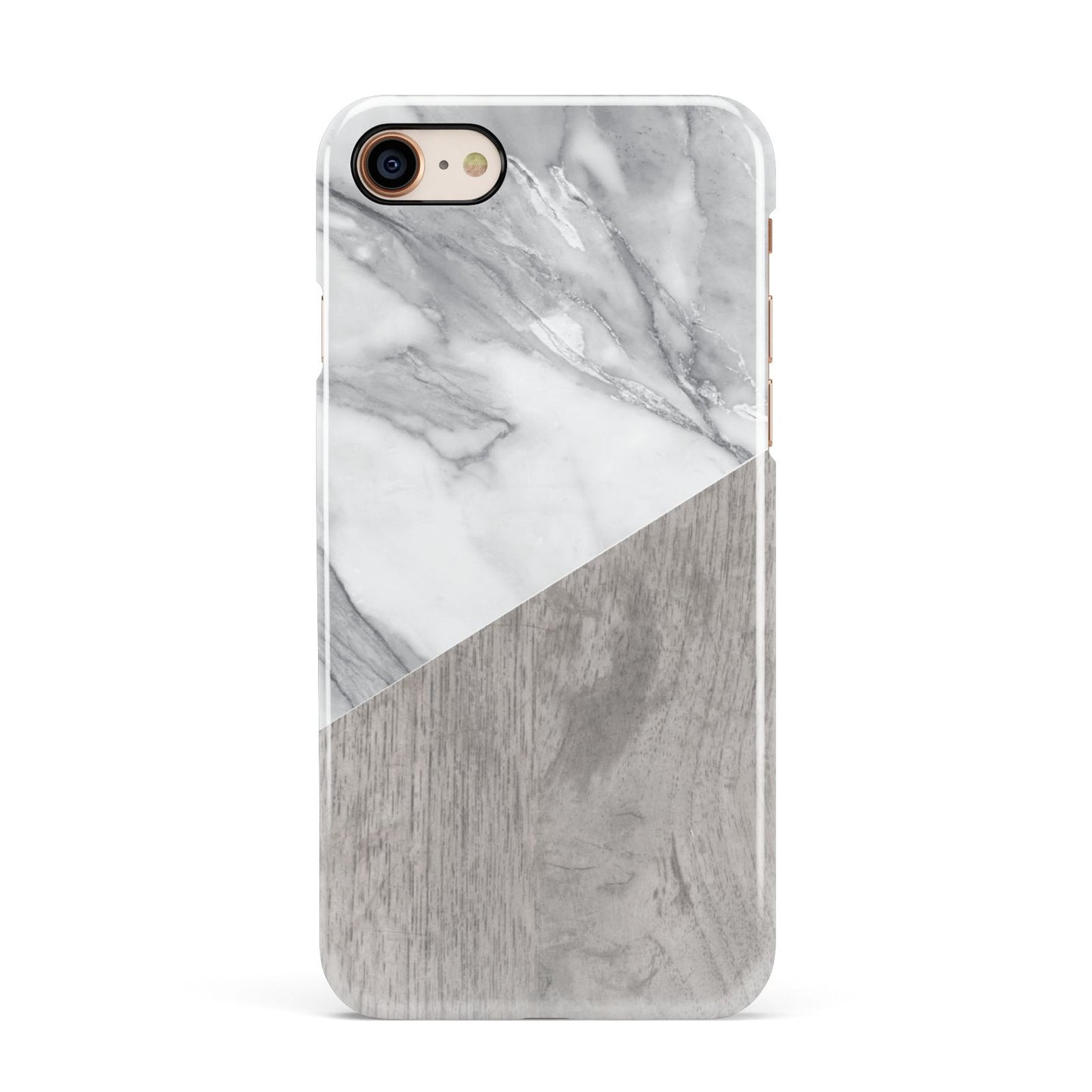 Marble Wood Geometric 5 Apple iPhone 7 8 3D Snap Case