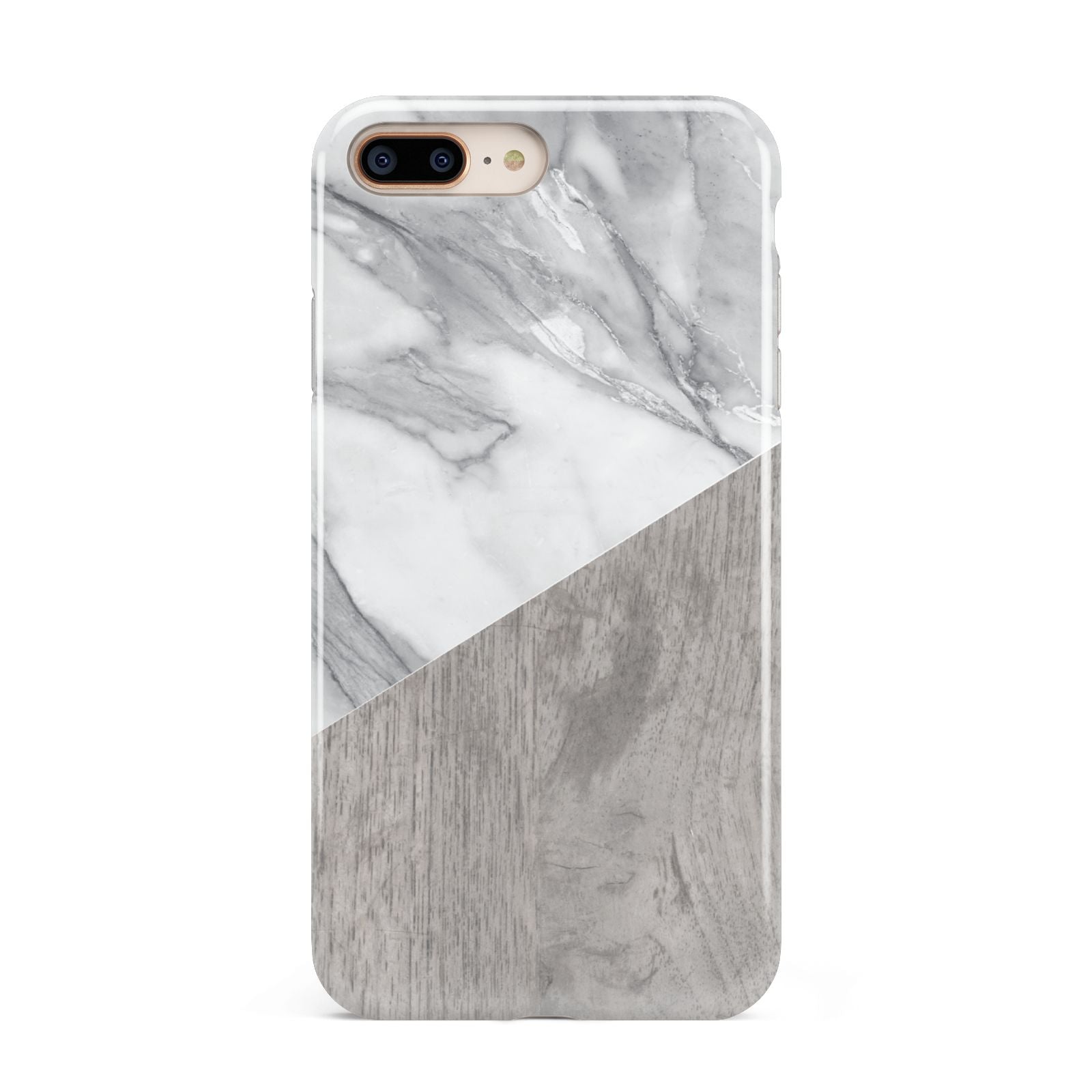 Marble Wood Geometric 5 Apple iPhone 7 8 Plus 3D Tough Case