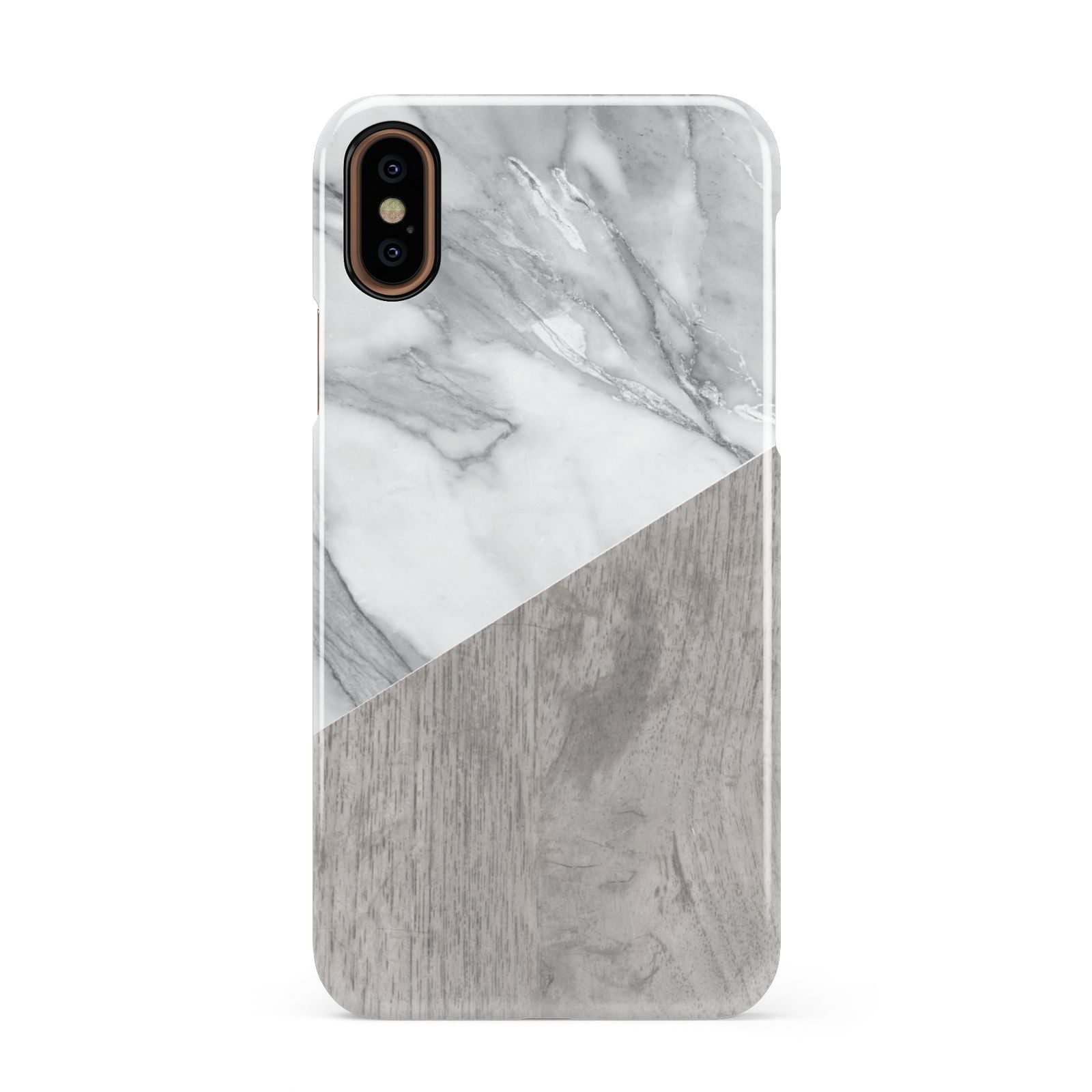 Marble Wood Geometric 5 Apple iPhone XS 3D Snap Case