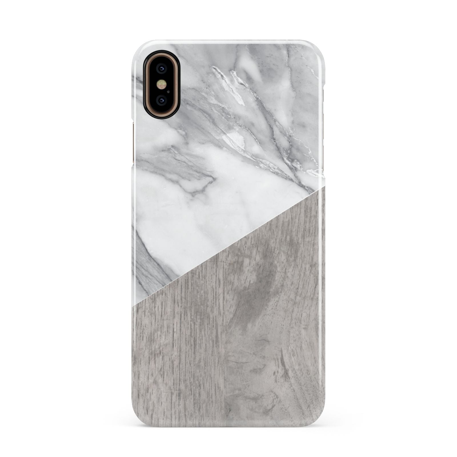 Marble Wood Geometric 5 Apple iPhone Xs Max 3D Snap Case