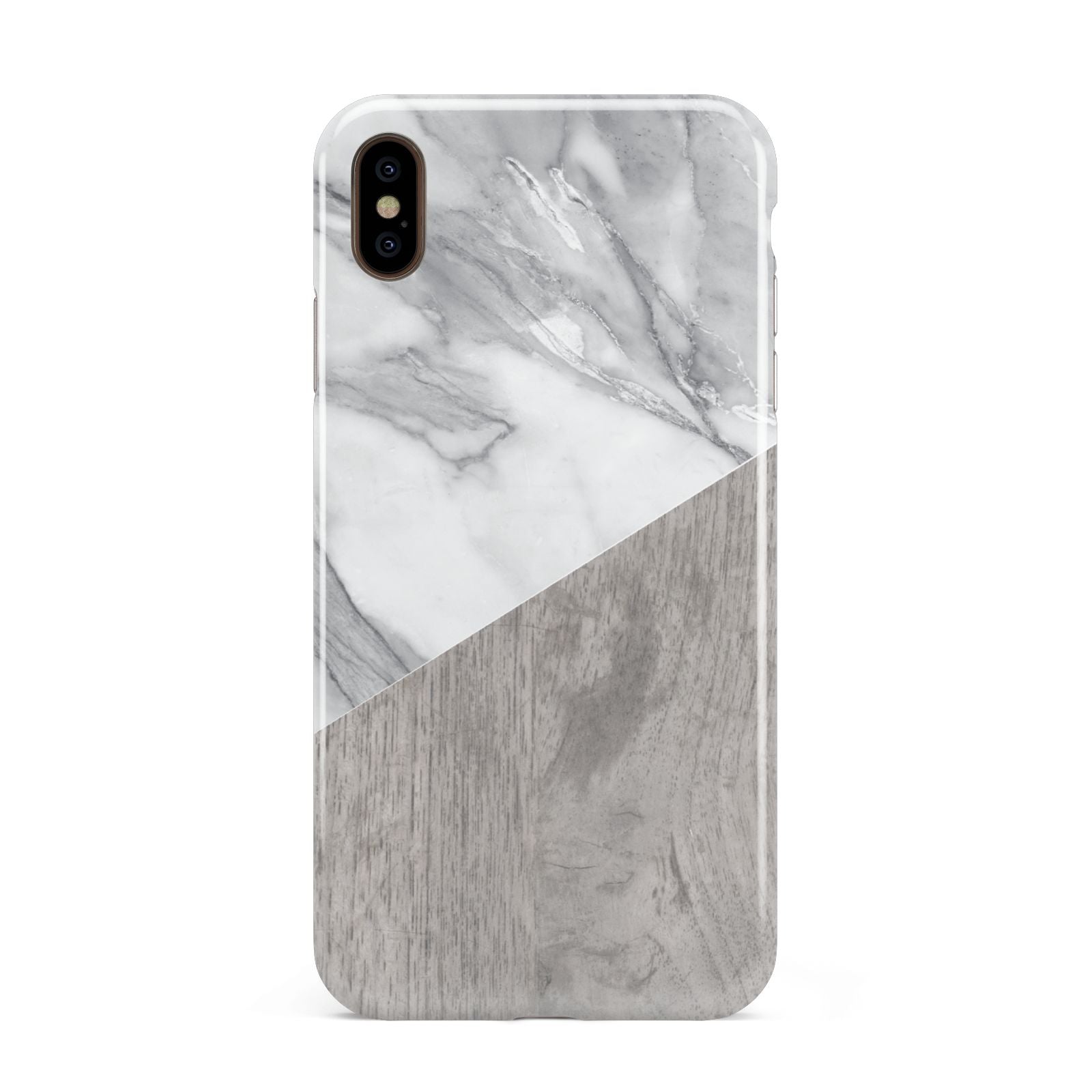 Marble Wood Geometric 5 Apple iPhone Xs Max 3D Tough Case