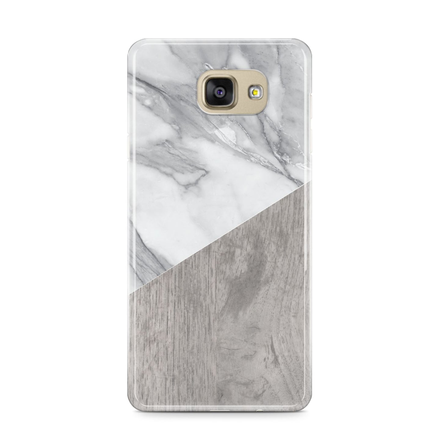 Marble Wood Geometric 5 Samsung Galaxy A9 2016 Case on gold phone