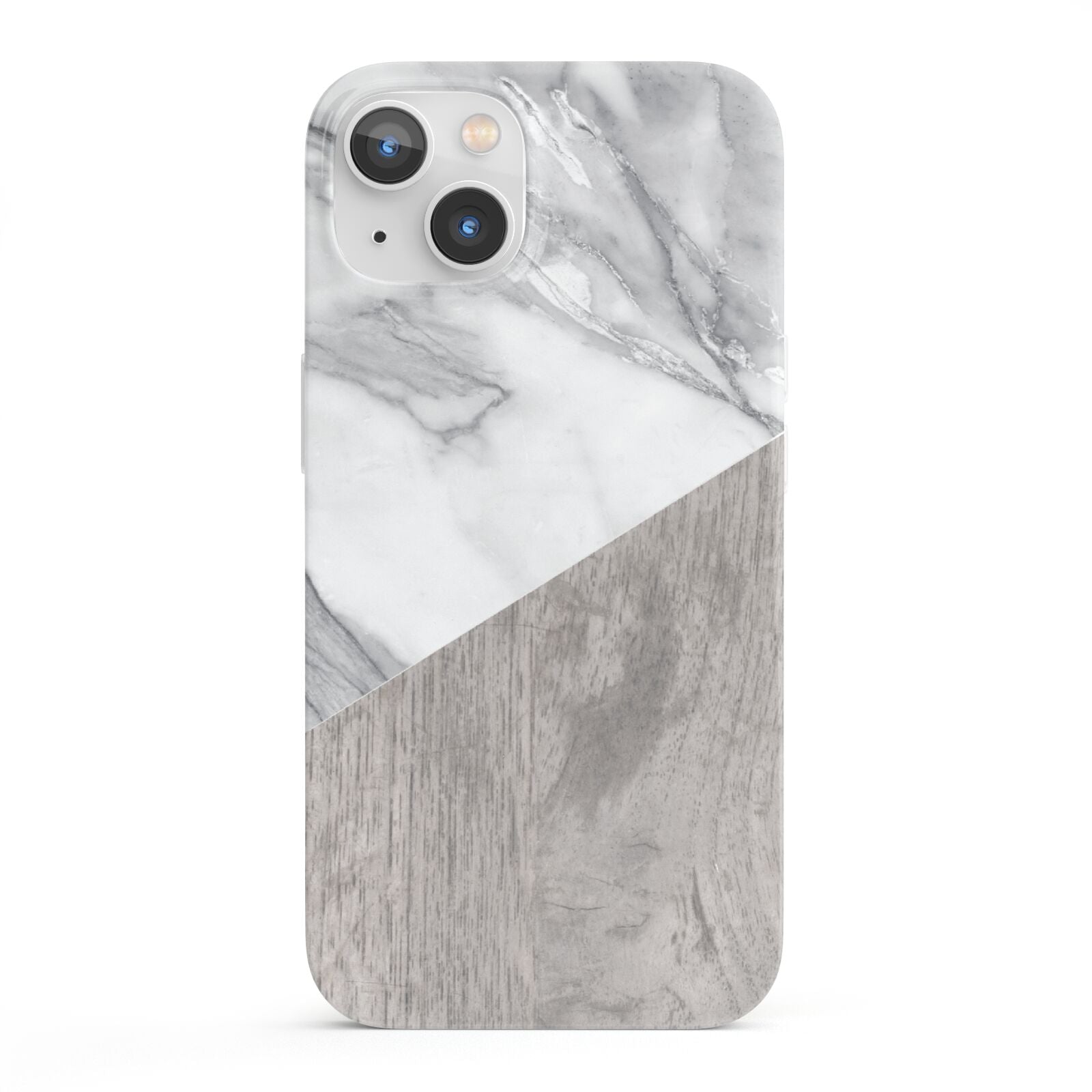 Marble Wood Geometric 5 iPhone 13 Full Wrap 3D Snap Case