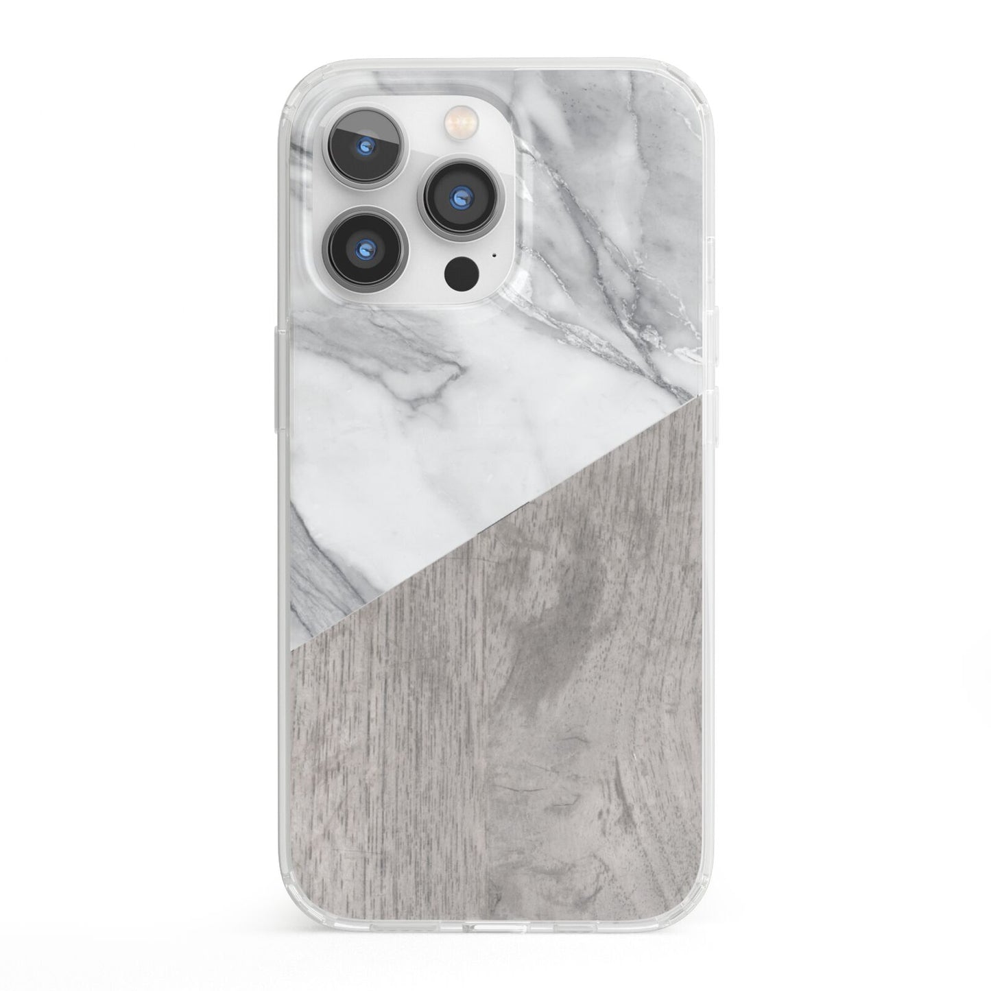 Marble Wood Geometric 5 iPhone 13 Pro Clear Bumper Case