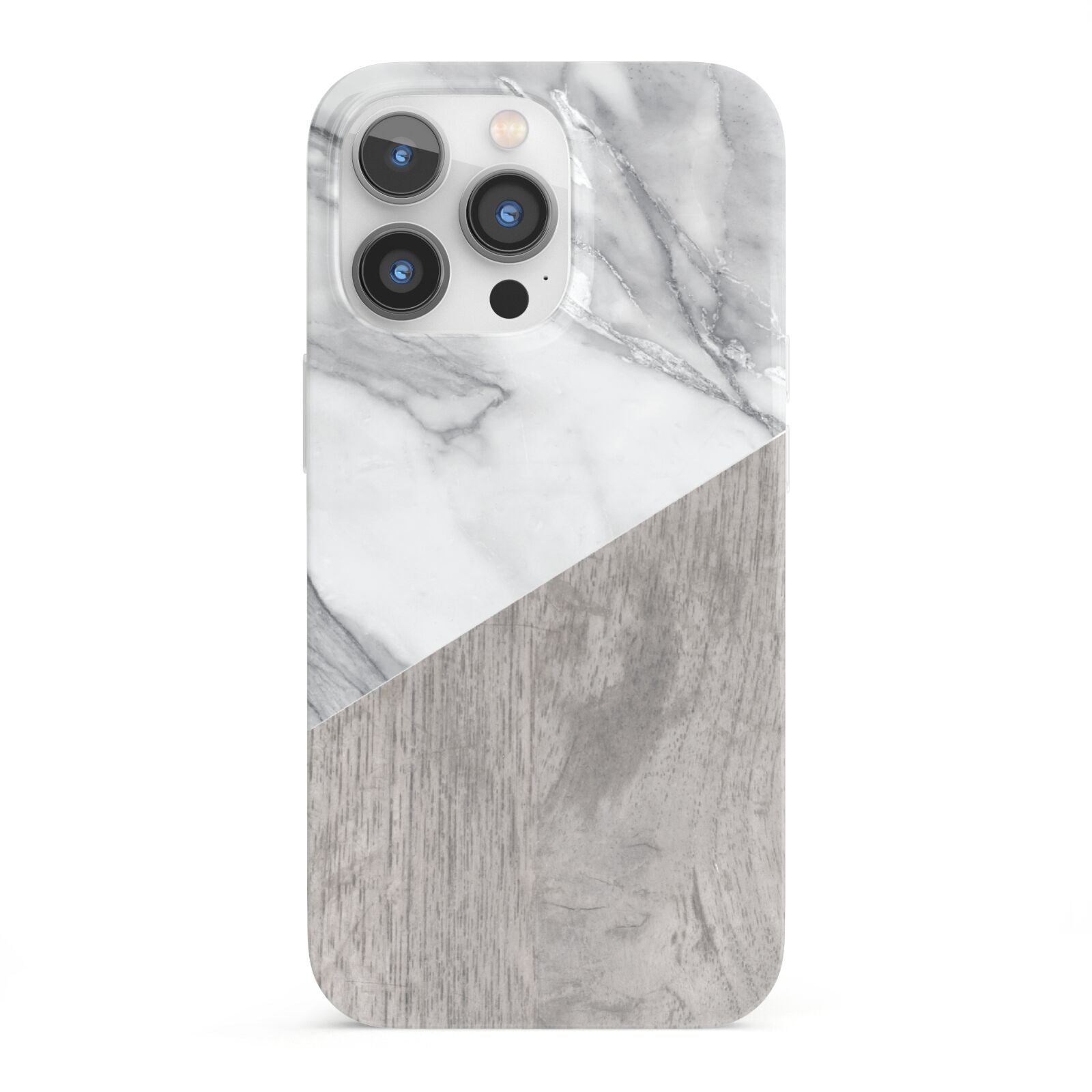 Marble Wood Geometric 5 iPhone 13 Pro Full Wrap 3D Snap Case