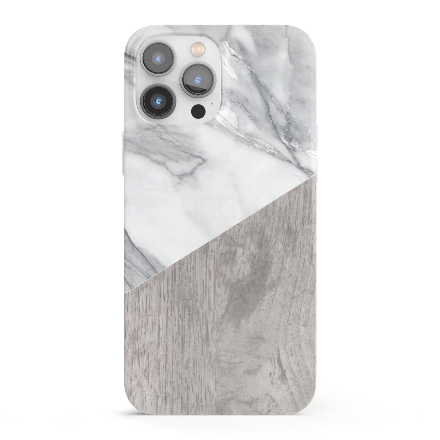 Marble Wood Geometric 5 iPhone 13 Pro Max Full Wrap 3D Snap Case