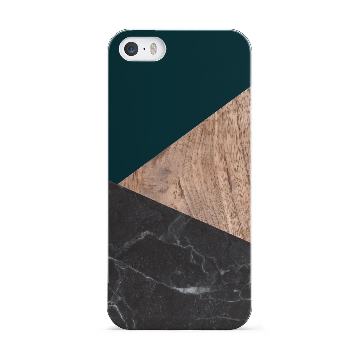 Marble Wood Geometric 6 Apple iPhone 5 Case