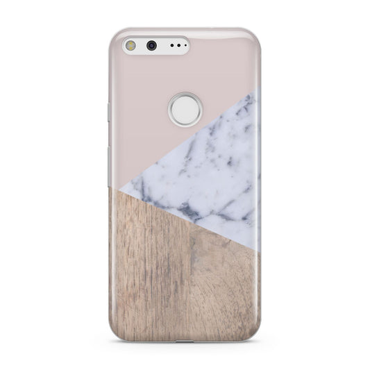 Marble Wood Geometric 7 Google Pixel Case