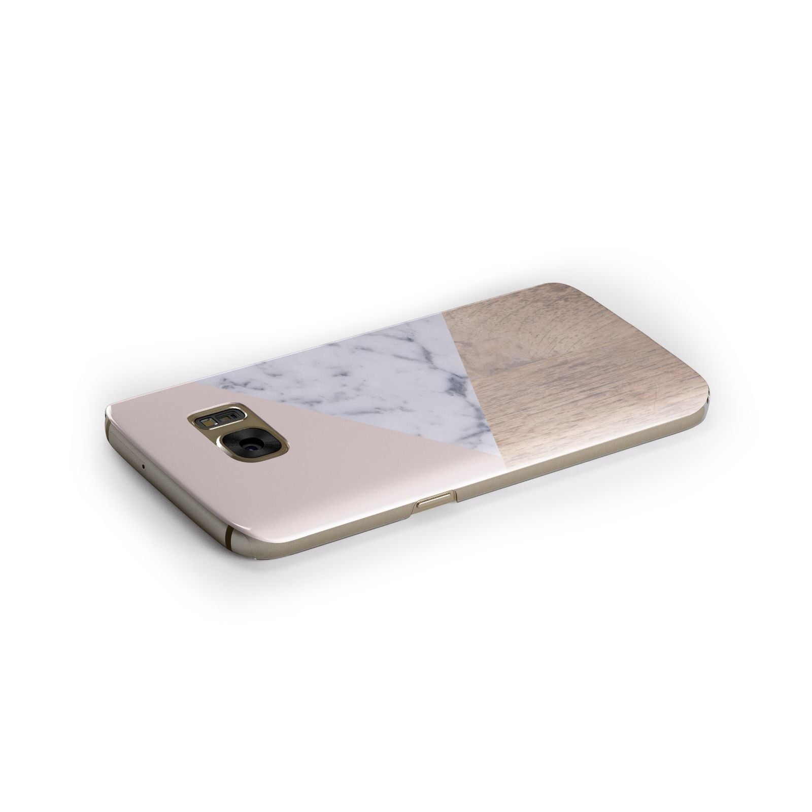 Marble Wood Geometric 7 Samsung Galaxy Case Side Close Up