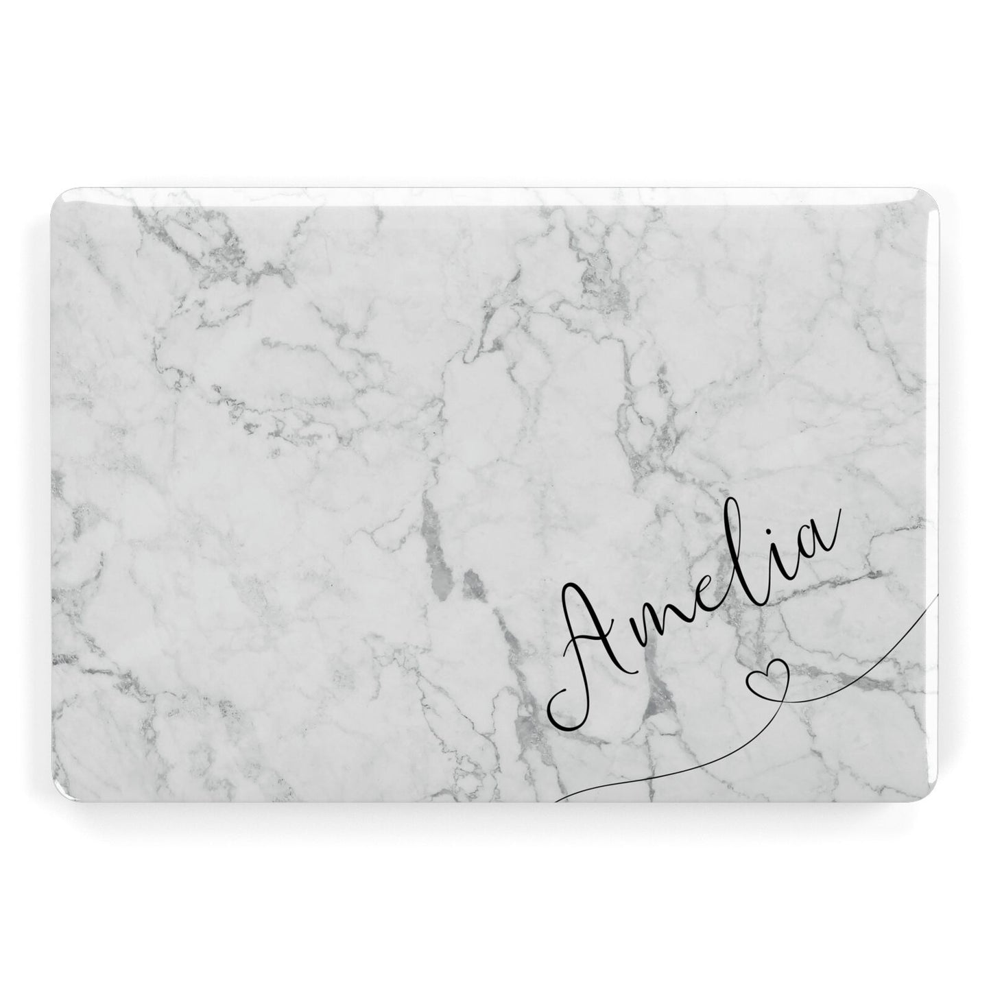 Marble with Custom Name Apple MacBook Case