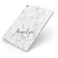 Marble with Custom Name Apple iPad Case on Gold iPad Side View