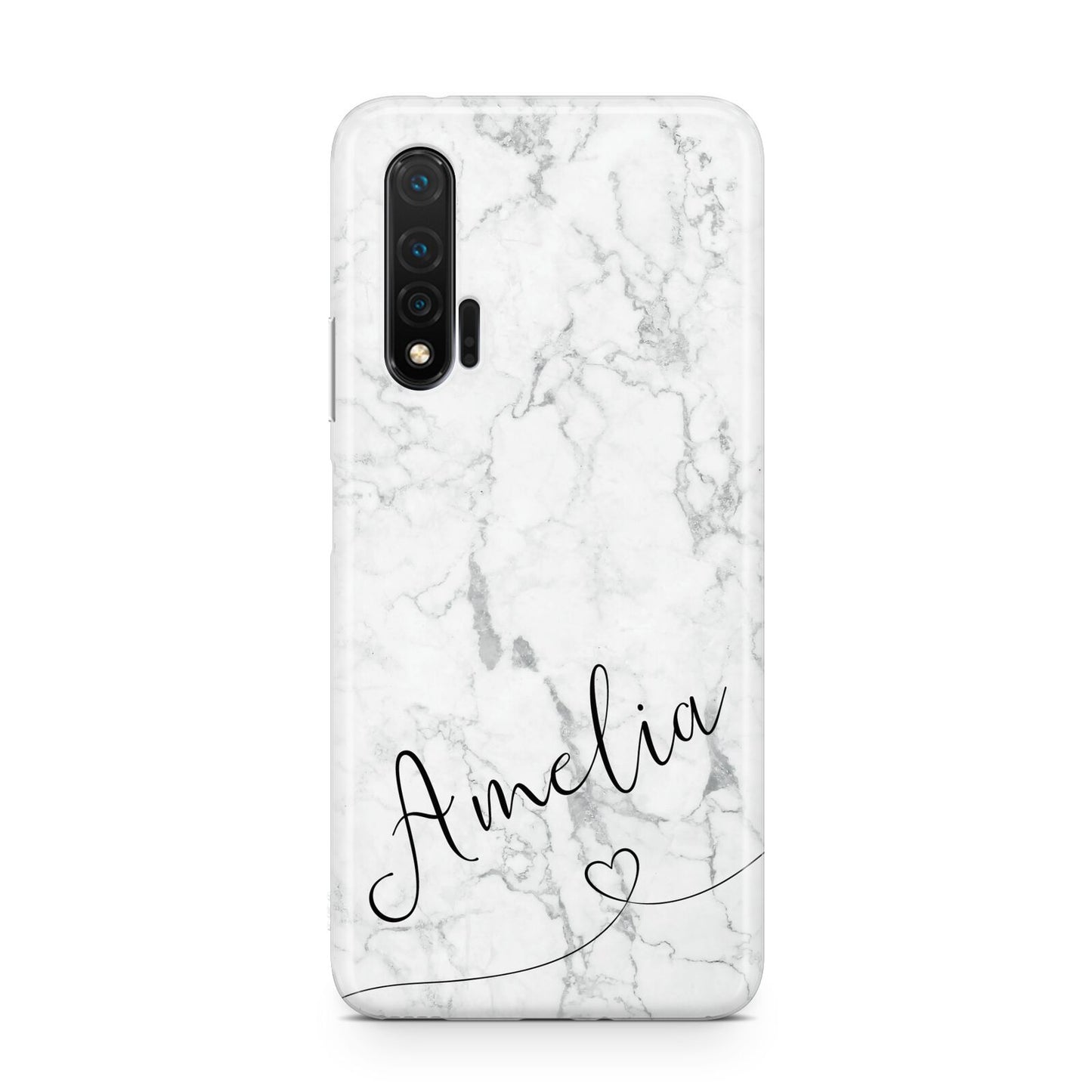 Marble with Custom Name Huawei Nova 6 Phone Case