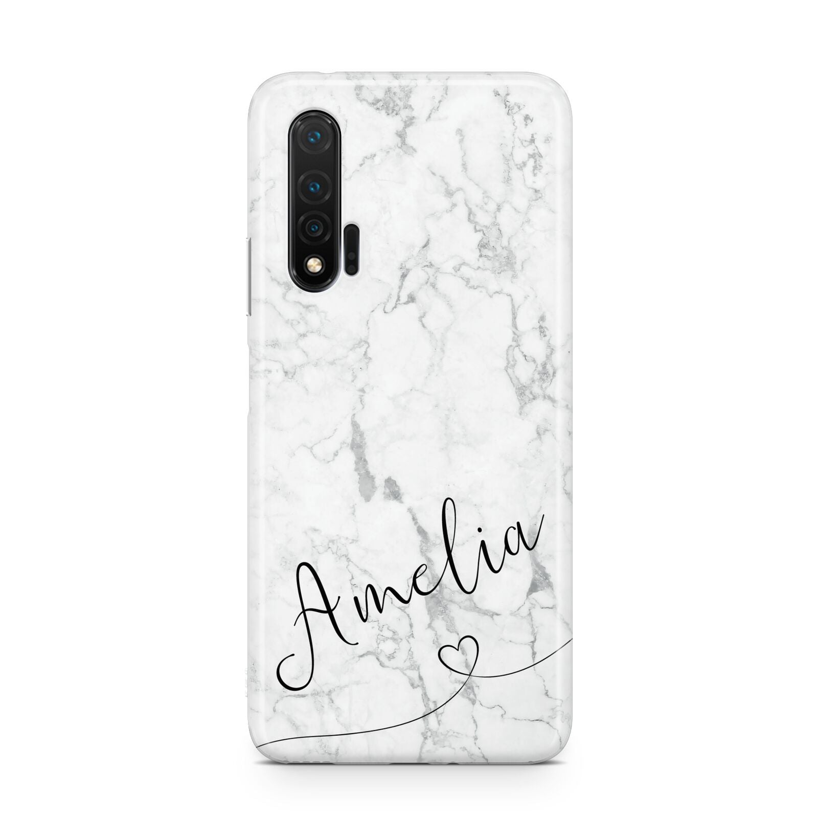 Marble with Custom Name Huawei Nova 6 Phone Case