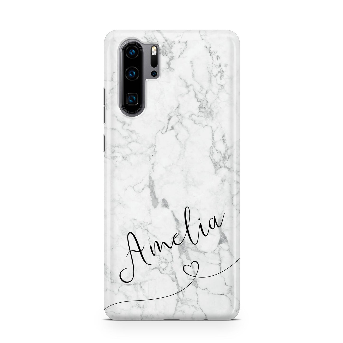 Marble with Custom Name Huawei P30 Pro Phone Case