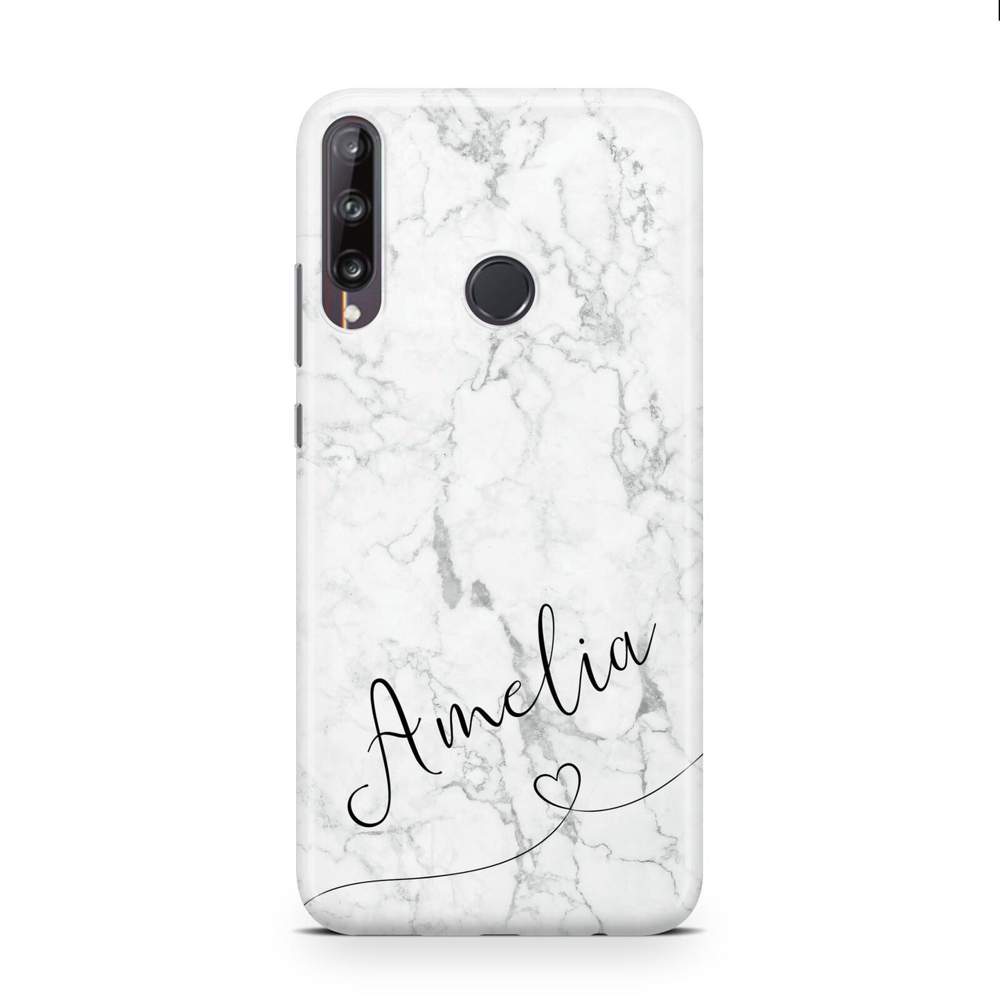 Marble with Custom Name Huawei P40 Lite E Phone Case