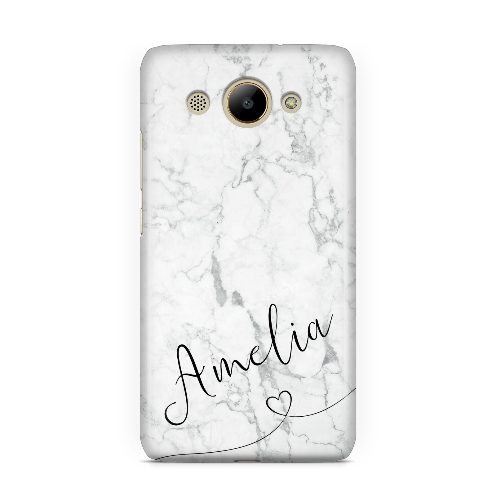 Marble with Custom Name Huawei Y3 2017