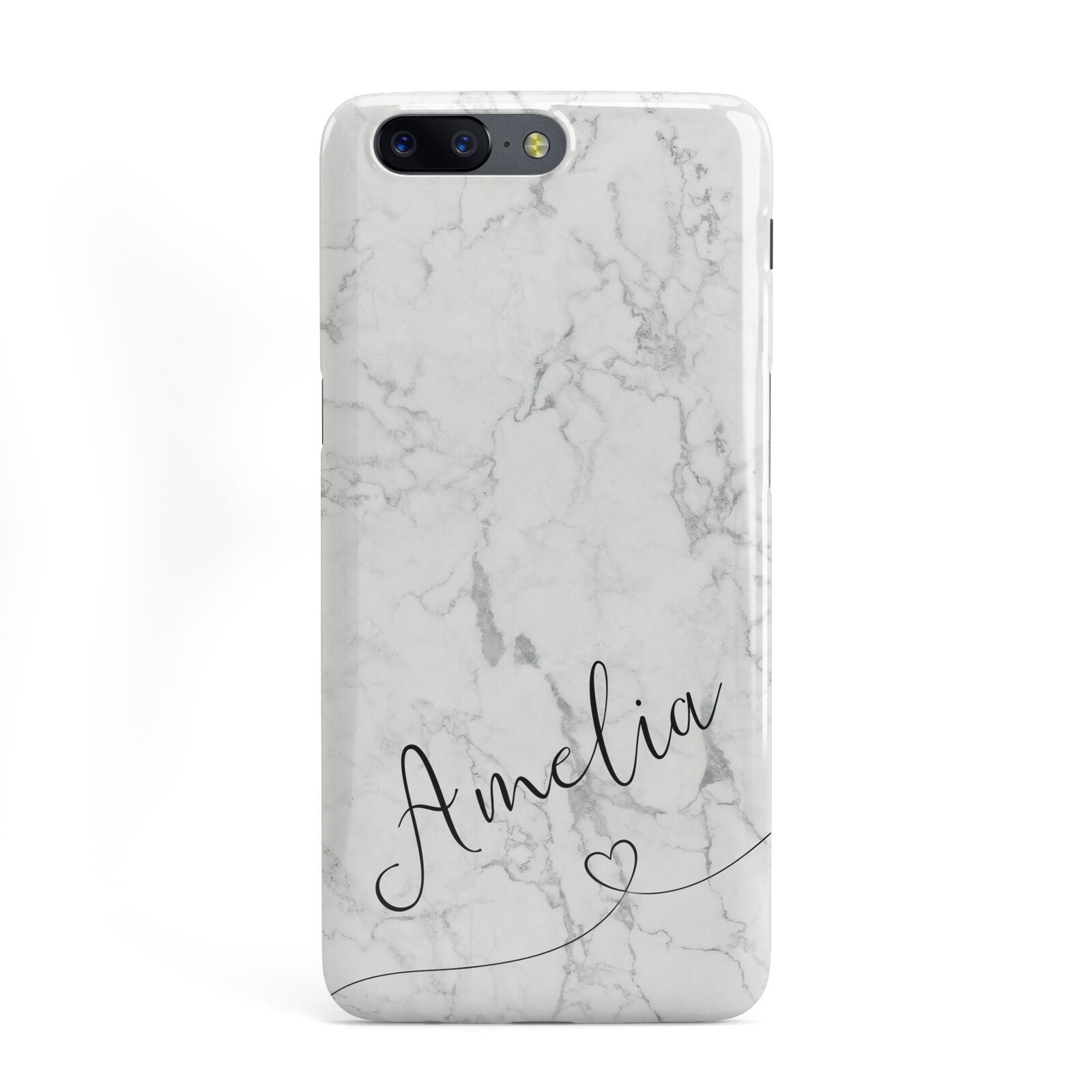 Marble with Custom Name OnePlus Case