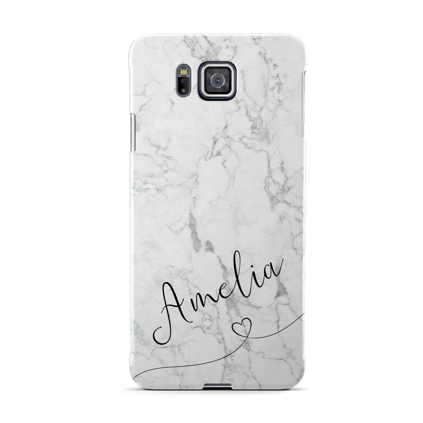 Marble with Custom Name Samsung Galaxy Alpha Case