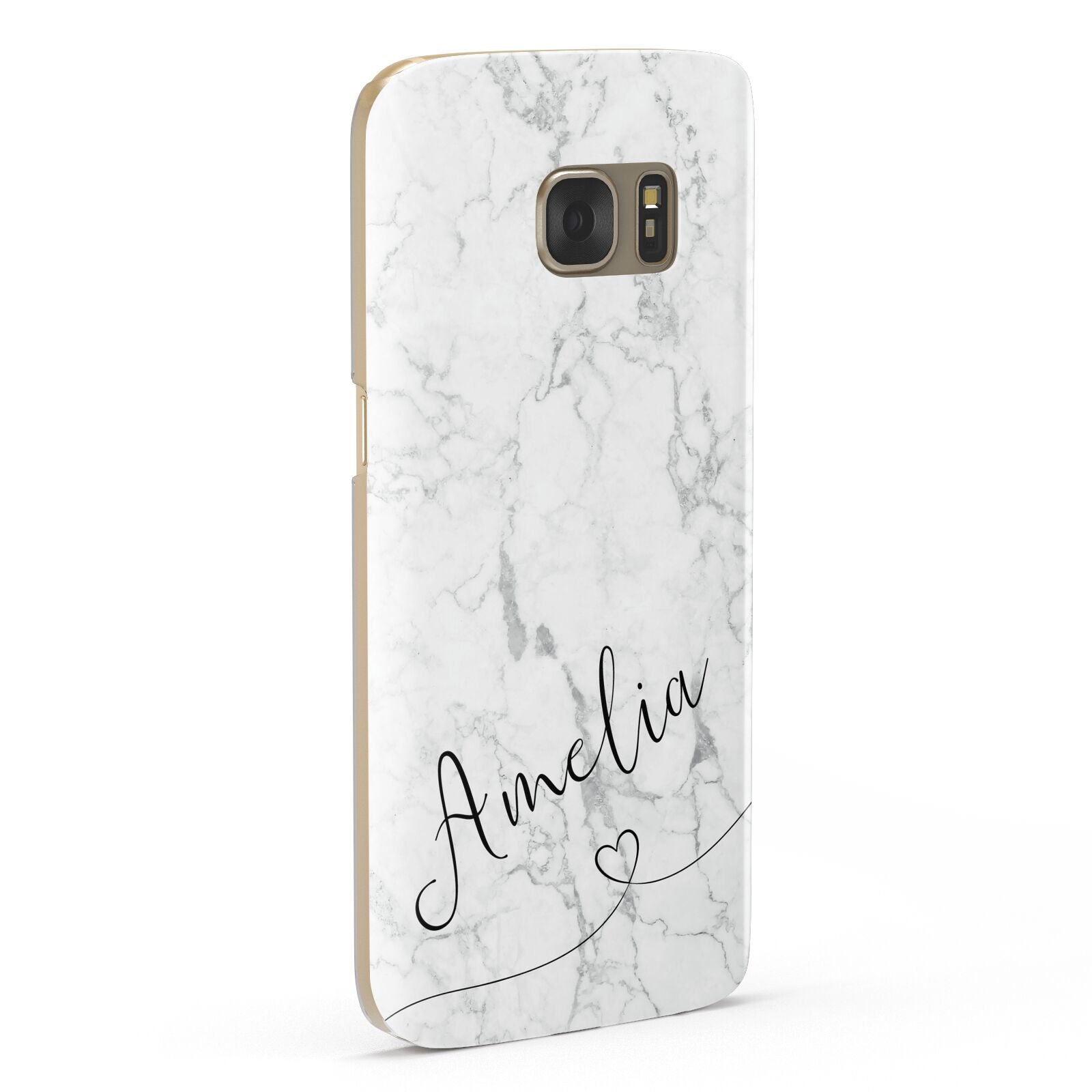 Marble with Custom Name Samsung Galaxy Case Fourty Five Degrees