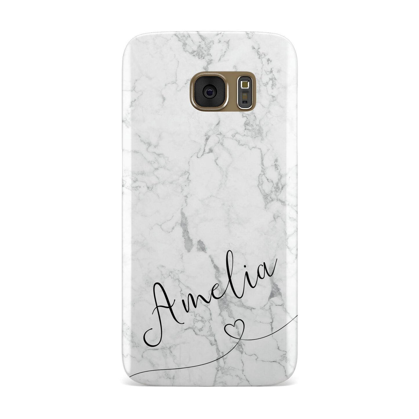 Marble with Custom Name Samsung Galaxy Case