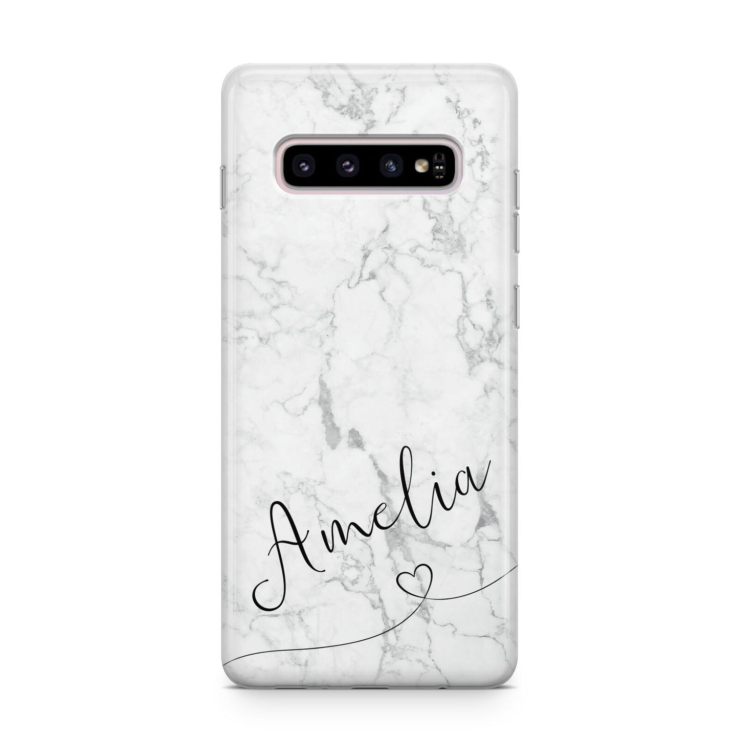 Marble with Custom Name Samsung Galaxy S10 Plus Case