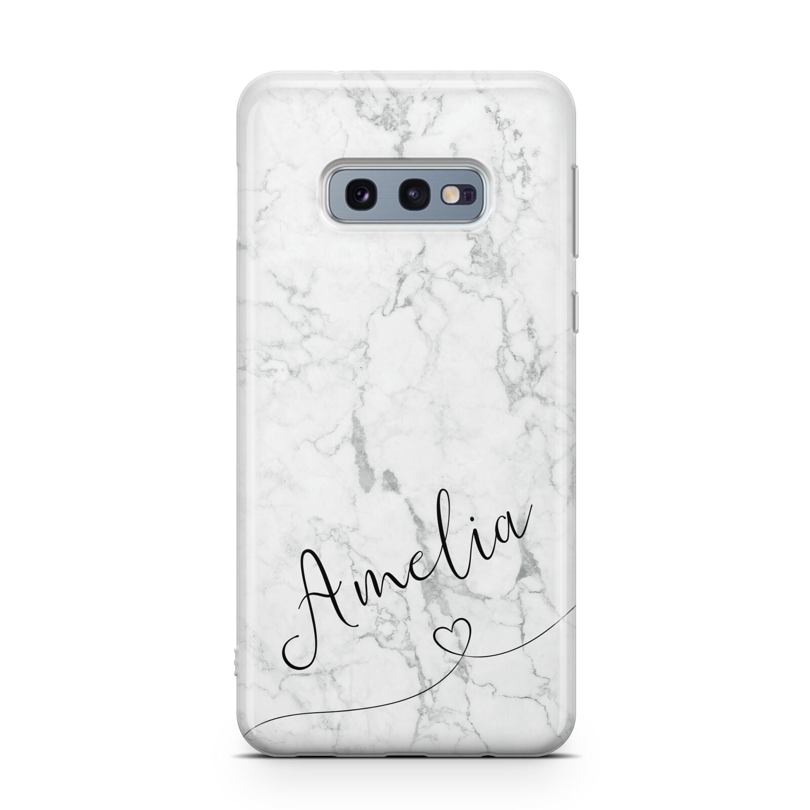 Marble with Custom Name Samsung Galaxy S10E Case