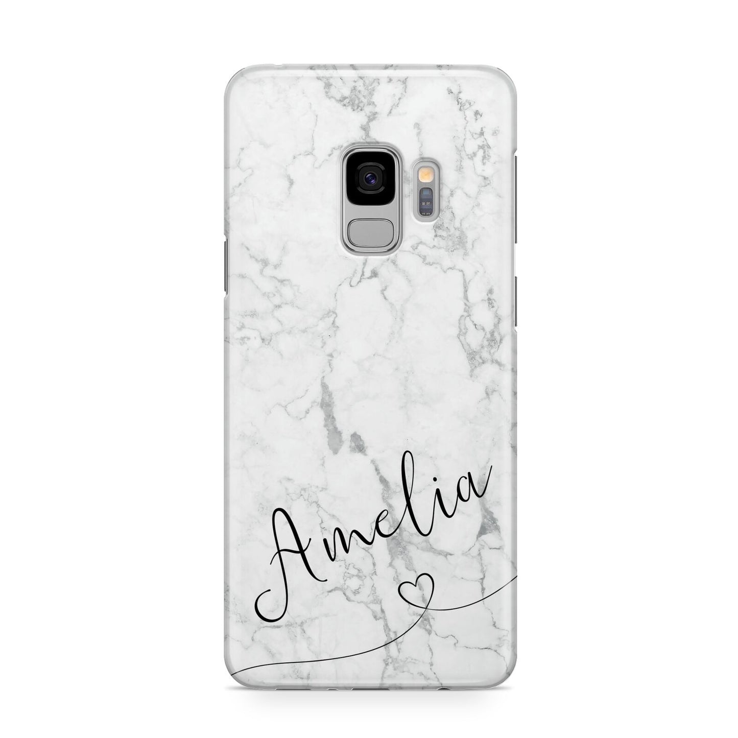 Marble with Custom Name Samsung Galaxy S9 Case