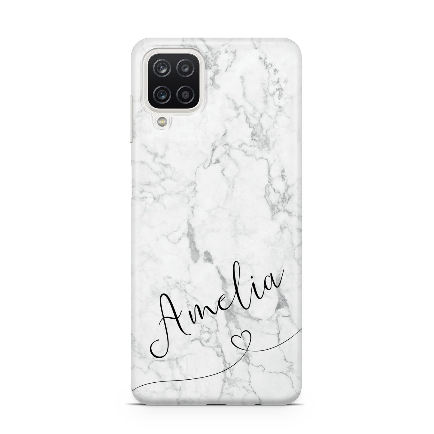 Marble with Custom Name Samsung M12 Case