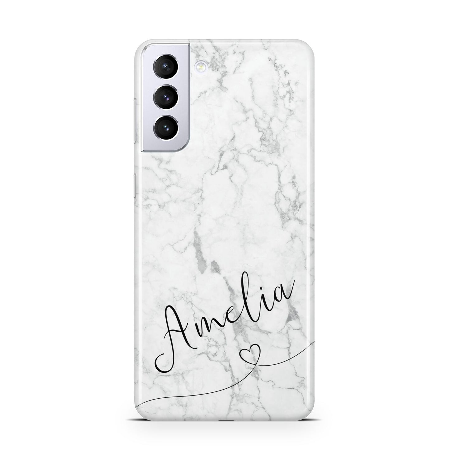 Marble with Custom Name Samsung S21 Plus Case