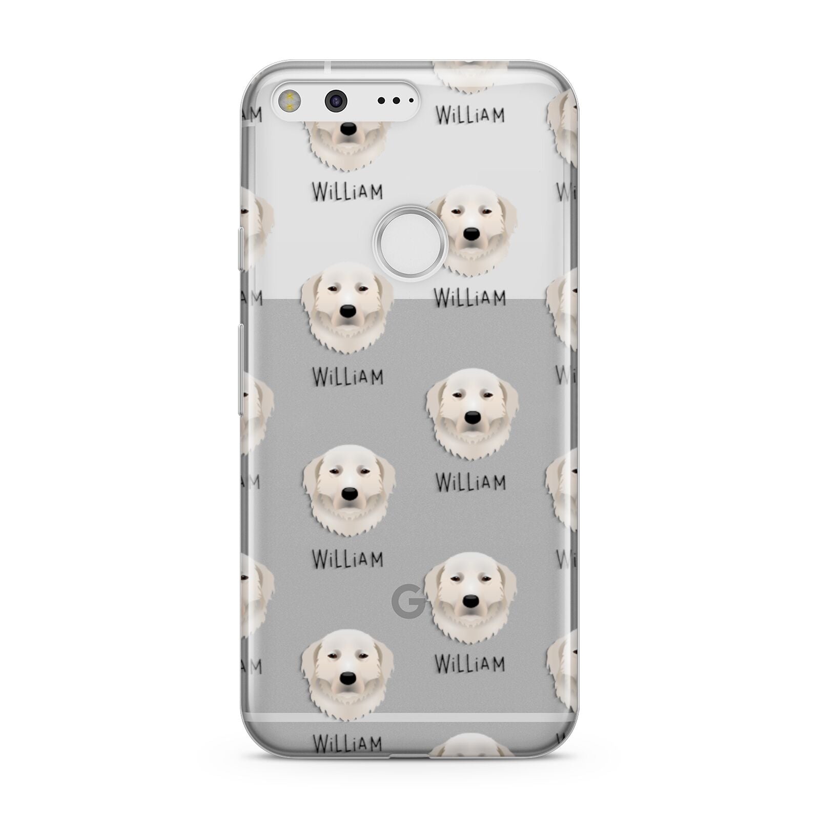 Maremma Sheepdog Icon with Name Google Pixel Case