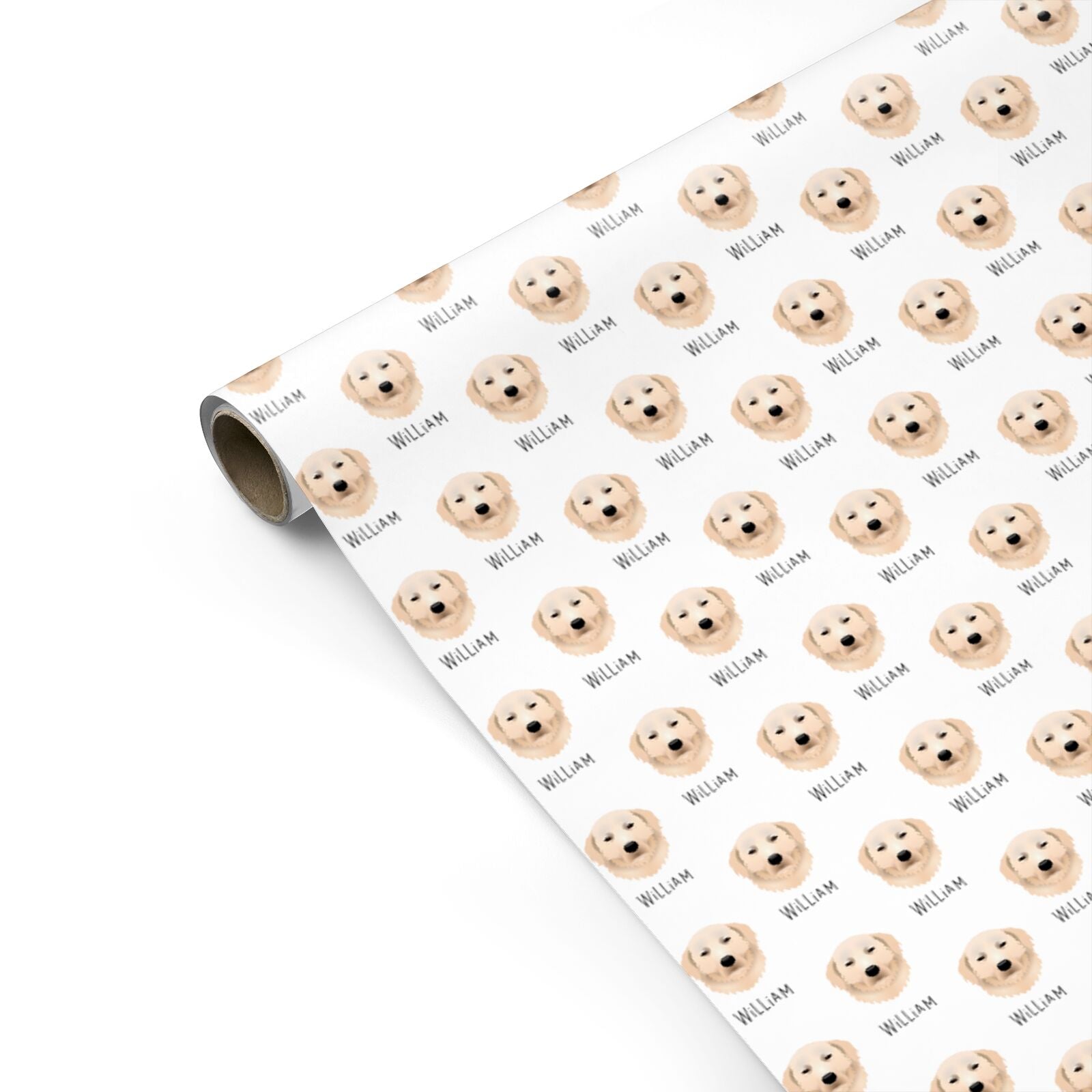 Maremma Sheepdog Icon with Name Personalised Gift Wrap