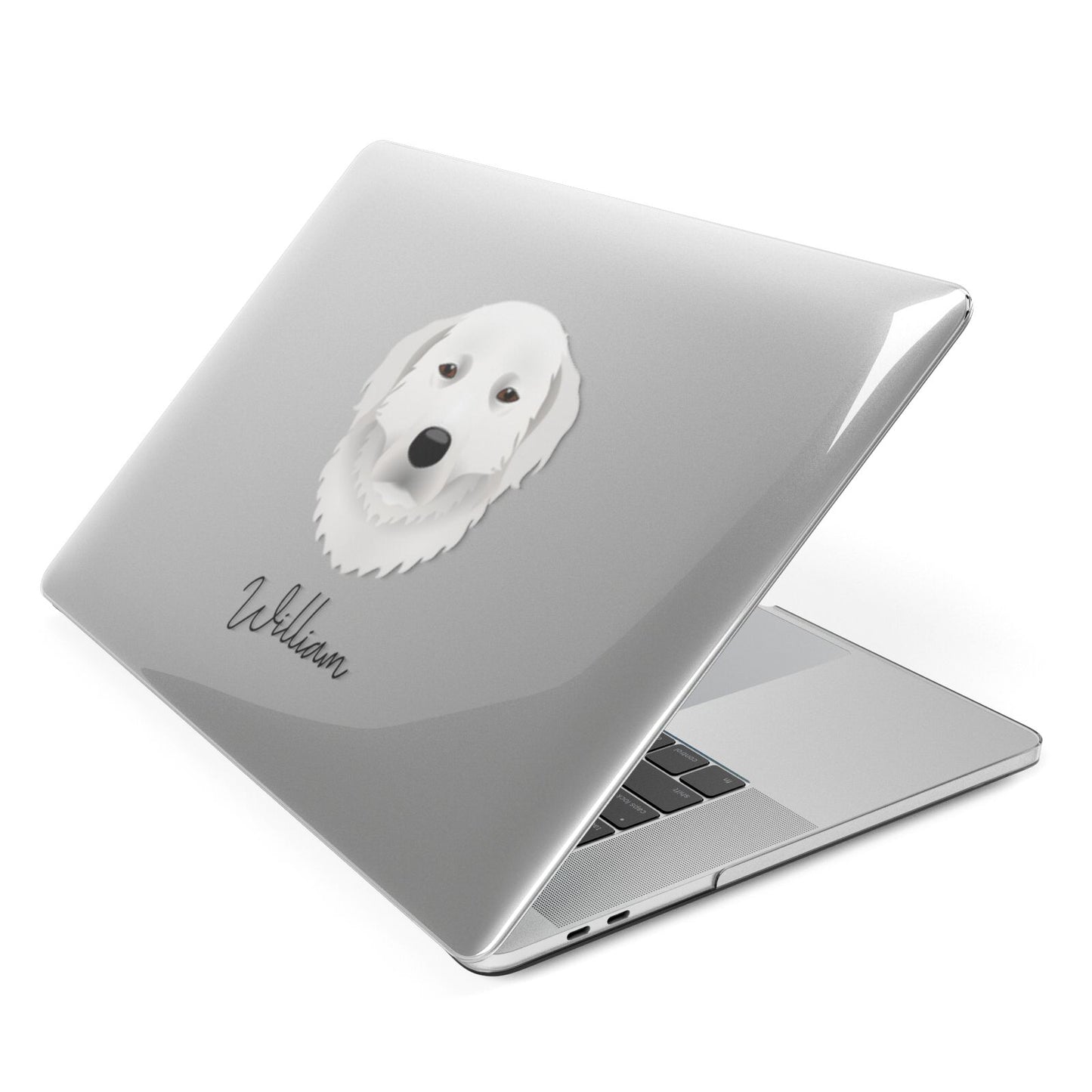 Maremma Sheepdog Personalised Apple MacBook Case Side View