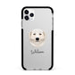 Maremma Sheepdog Personalised Apple iPhone 11 Pro Max in Silver with Black Impact Case