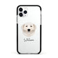 Maremma Sheepdog Personalised Apple iPhone 11 Pro in Silver with Black Impact Case