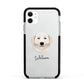 Maremma Sheepdog Personalised Apple iPhone 11 in White with Black Impact Case