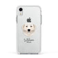 Maremma Sheepdog Personalised Apple iPhone XR Impact Case White Edge on Silver Phone