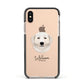 Maremma Sheepdog Personalised Apple iPhone Xs Impact Case Black Edge on Gold Phone