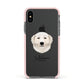 Maremma Sheepdog Personalised Apple iPhone Xs Impact Case Pink Edge on Black Phone