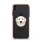 Maremma Sheepdog Personalised Apple iPhone Xs Max Impact Case Pink Edge on Black Phone