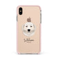 Maremma Sheepdog Personalised Apple iPhone Xs Max Impact Case Pink Edge on Gold Phone