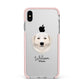 Maremma Sheepdog Personalised Apple iPhone Xs Max Impact Case Pink Edge on Silver Phone